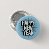 Frohes neues Jahr Button (Vorne & Hinten)