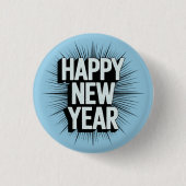 Frohes neues Jahr Button (Vorderseite)