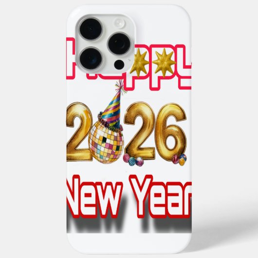 Frohes Neues Jahr Case-Mate iPhone Hülle (Rückseite)