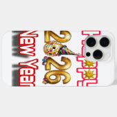 Frohes Neues Jahr Case-Mate iPhone Hülle (Rückseite (Horizontal))