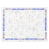 Frohes Neues Jahr - Confetti und Party Hats Tischdecke (Vorderseite (Horizontal))