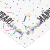 Frohes Neues Jahr - Confetti und Party Hats Tischdecke (Schrägansicht)