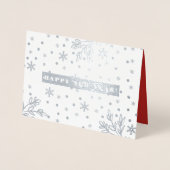 Frohes neues Jahr. Custom Foto Luxury Folienkarte (Vorderseite)