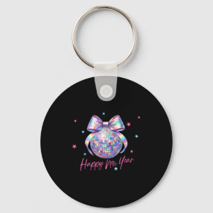 Frohes neues Jahr Cute Nk Disco Ball Bow Silvester Schlüsselanhänger