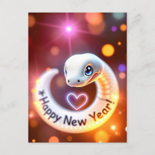 Frohes neues Jahr der Holzschlange Feiertagspostkarte