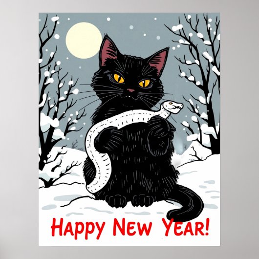 Frohes neues Jahr der Schlange Poster (Vorne)