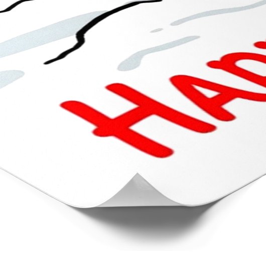 Frohes neues Jahr der Schlange Poster (Ecke)