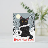 Frohes neues Jahr der Schlange Postkarte (Stehend Vorderseite)