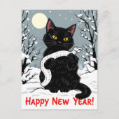 Frohes neues Jahr der Schlange Postkarte (Vorderseite)