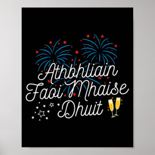 Frohes Neues Jahr Dir Irisches Neujahr Poster