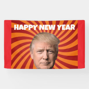 FROHES NEUES JAHR DONALD TRUMP PARTYBANNER BANNER