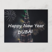 Frohes neues Jahr Dubai Feuerwerk Feier Postkarte (Vorderseite)