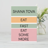 Frohes neues Jahr. Essen, schnell, etwas mehr Kart Ankündigung (Stehend Vorderseite)