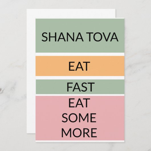 Frohes neues Jahr. Essen, schnell, etwas mehr Kart Ankündigung (Vorne/Hinten)