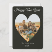 Frohes Neues Jahr Familienfoto  Feiertagskarte (Vorderseite)