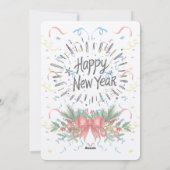 Frohes neues Jahr Feiertagskarte (Rückseite)