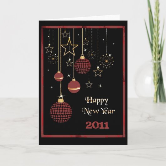 Frohes neues Jahr Feiertagskarte (Vorderseite)