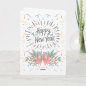 Frohes neues Jahr Feiertagskarte (Rückseite)