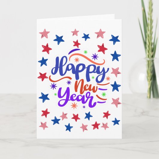 Frohes neues Jahr Feiertagskarte (Vorderseite)