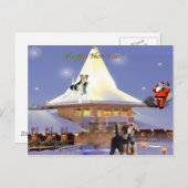 Frohes neues Jahr. Feiertagspostkarte (Vorne/Hinten)