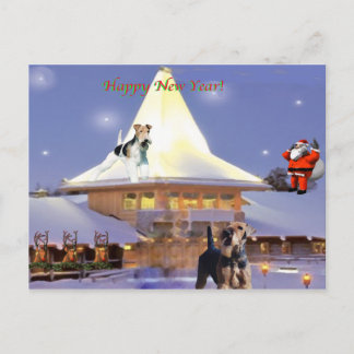 Frohes neues Jahr. Feiertagspostkarte