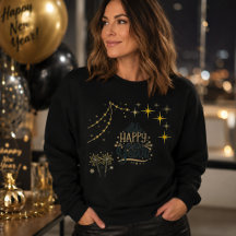 Frohes Neues Jahr Feuerwerk Erwachsener Sweatshirt