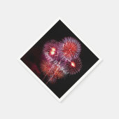 Frohes neues Jahr Feuerwerk Party Feier Serviette (Ecke)