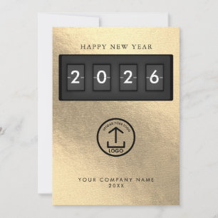 Frohes Neues Jahr Firmen Geschäft Logo Gold