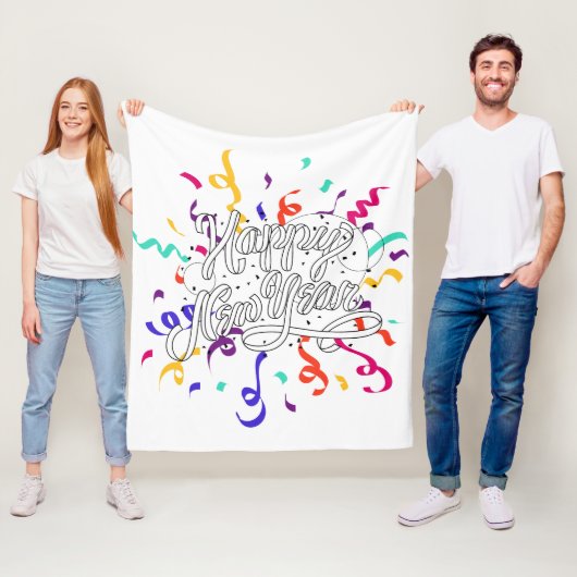 Frohes neues Jahr Fleecedecke (Beispiel)