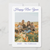 Frohes Neues Jahr Foto Feiertagskarte (Vorderseite)