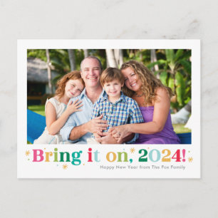 Frohes neues Jahr Fotokarte Feiertagspostkarte