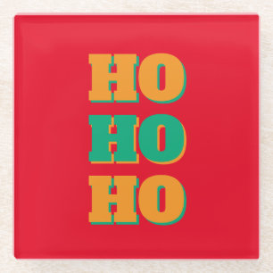 Frohes neues Jahr Frohe Weihnachten Festtage HoHo Glasuntersetzer
