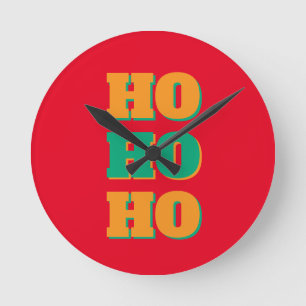 Frohes neues Jahr Frohe Weihnachten Festtage HoHo Runde Wanduhr