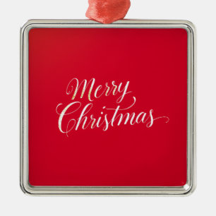 Frohes neues Jahr, frohe Weihnachten, Festtagszeit Ornament Aus Metall