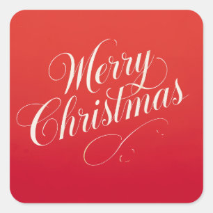 Frohes neues Jahr, frohe Weihnachten, Festtagszeit Quadratischer Aufkleber