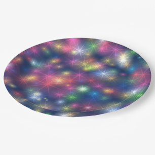Frohes neues Jahr Frohe Weihnachten Party Glitzer  Pappteller