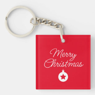 Frohes neues Jahr, fröhliche Weihnachten, Festtags Schlüsselanhänger