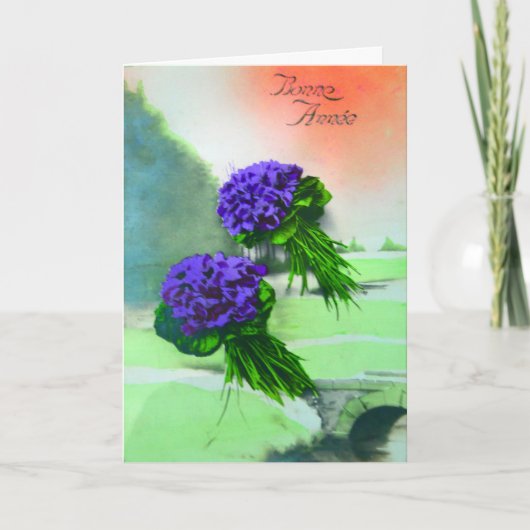 Frohes Neues Jahr für Frankophile. Karte (Vorderseite)