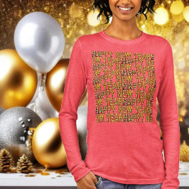 Frohes Neues Jahr Gelb-Gld  Tri-Blend Shirt