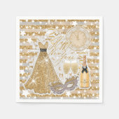 Frohes Neues Jahr Gold Serviette (Vorderseite)