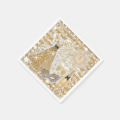 Frohes Neues Jahr Gold Serviette (Ecke)