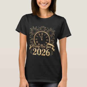 Frohes neues Jahr Goldene Band Sterne Festliches N T-Shirt