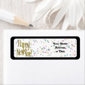 Frohes neues Jahr - Goldener Text über White Confe (Insitu)