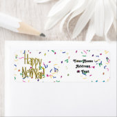 Frohes neues Jahr - Goldener Text über White Confe (Insitu)