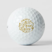 Frohes neues Jahr Golfball (Vorderseite)