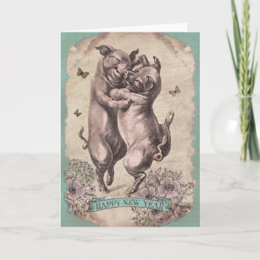 Frohes neues Jahr ~ Grußkarte Feiertagskarte (Vorderseite)