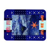 Frohes neues Jahr in Russisch und Englisch Magnet (Horizontal)