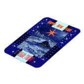 Frohes neues Jahr in Russisch und Englisch Magnet (Linke Seite)