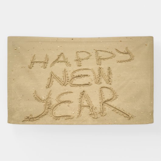 Frohes neues Jahr in Sand Banner (Horizontal)