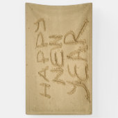 Frohes neues Jahr in Sand Banner (Vertikal)